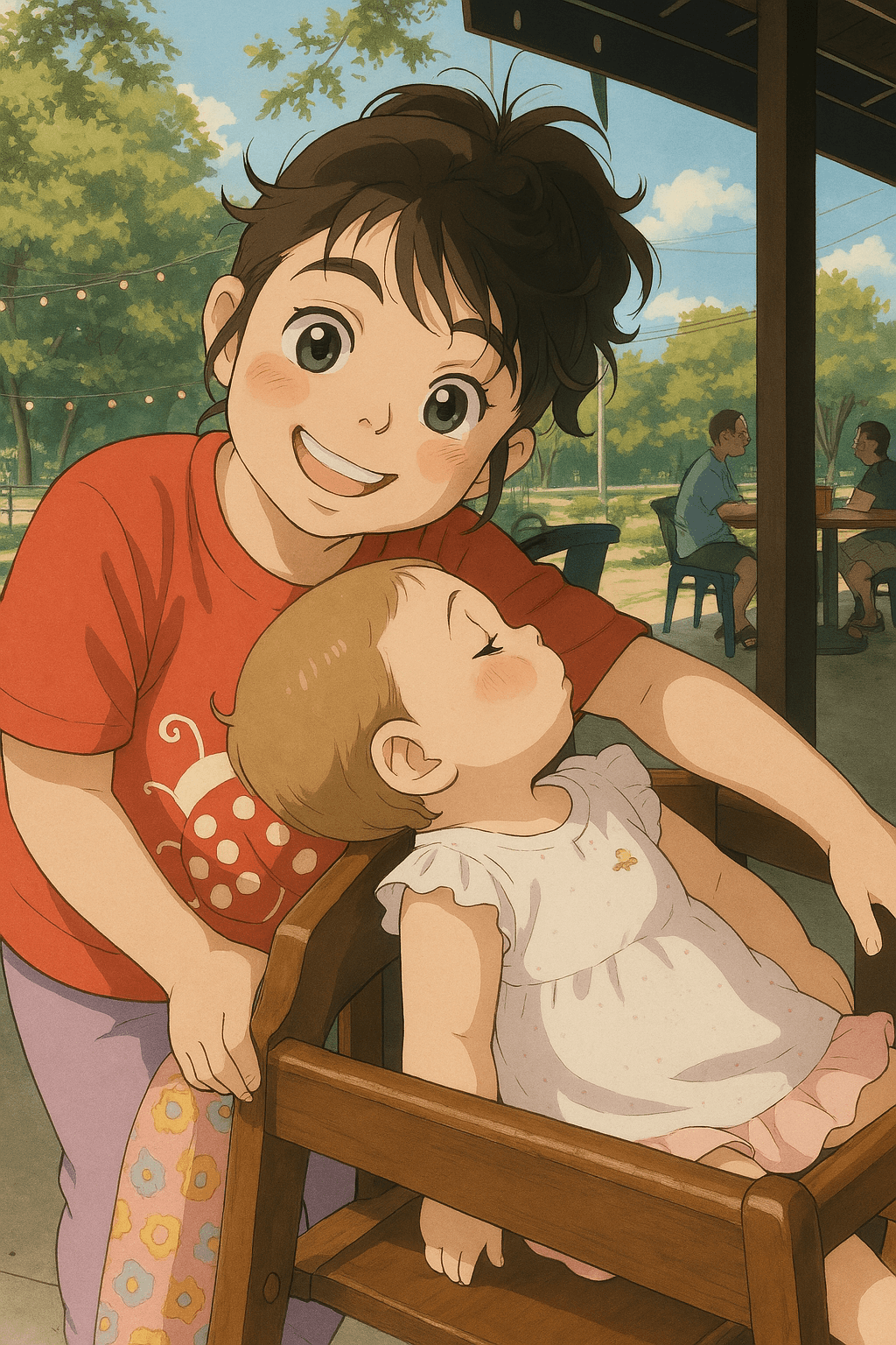 Stylized sibling portrait in a cozy booth setting